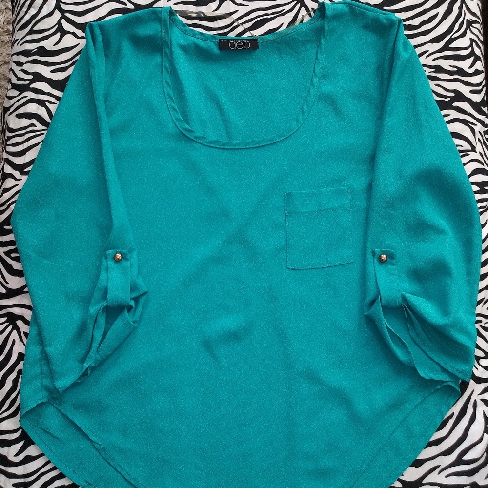 Women's teal blouse